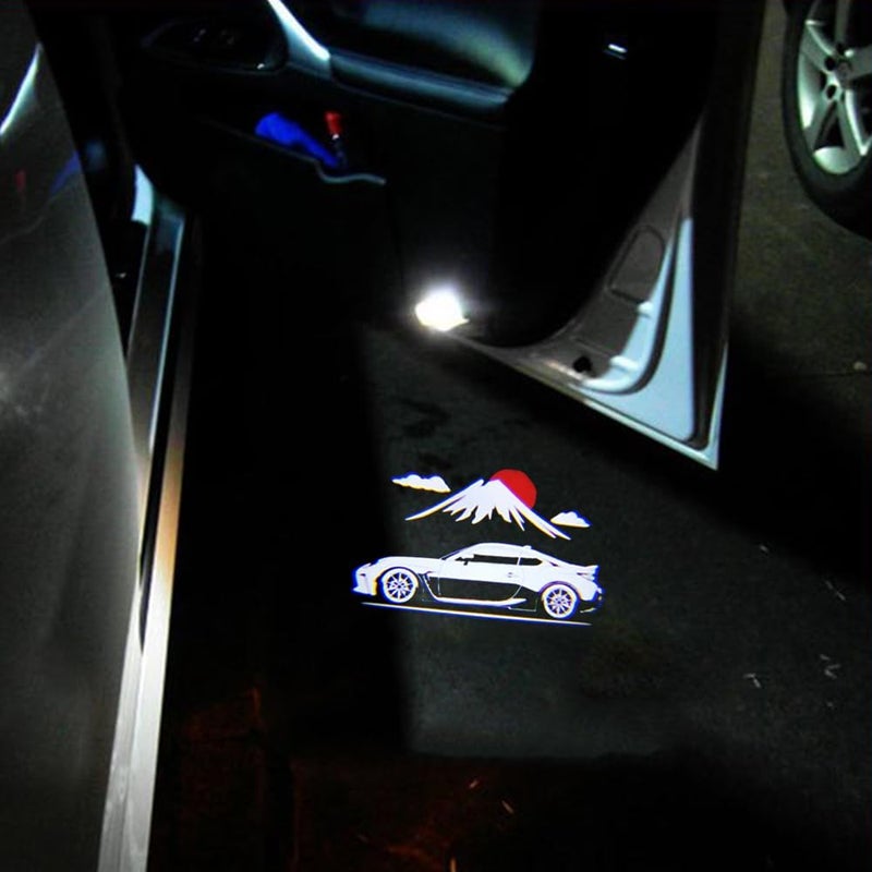 akarin 2PCS LED Car Door Projector Courtesy Lights Ghost Shadow Welcome Lamp Accessories Compatible with ZN8 2022-PRESENT GR 86 (ZN8 2022-PRESENT GR 86-Mount Fuji 01) - Image 2